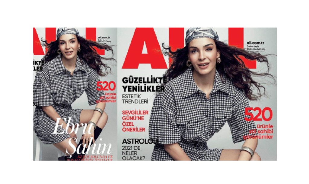 Ebru Şahin, coperta lunii februarie a revistei ALL&nbsp;Magazine
