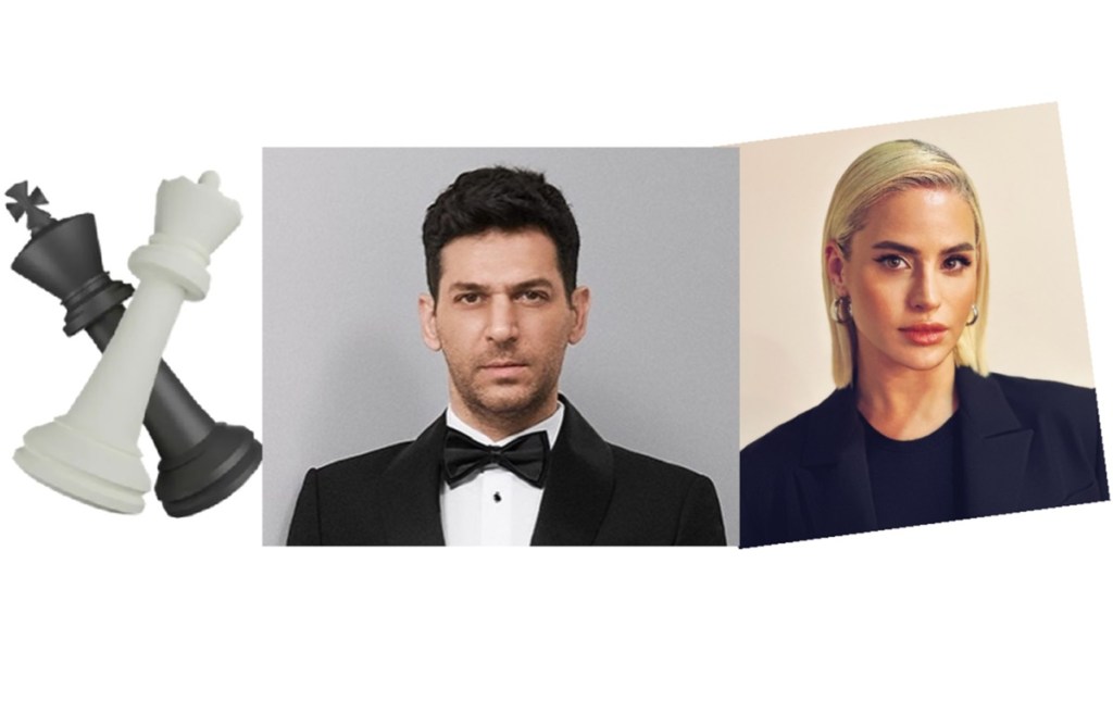 Murat Yıldırım și Büșra Pekin, Metin și Canan în filmul „Campionii – Piesele misterioase ale&nbsp;Șahului”