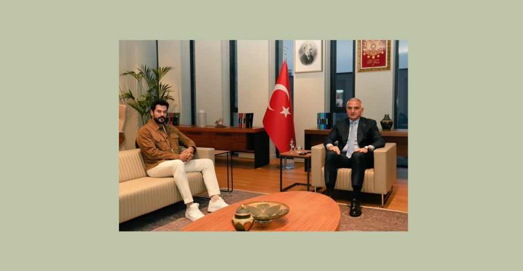 Burak Özçivit s-a întâlnit cu Mehmet Nuri Ersoy, ministrul Culturii și Turismului din&nbsp;Turcia